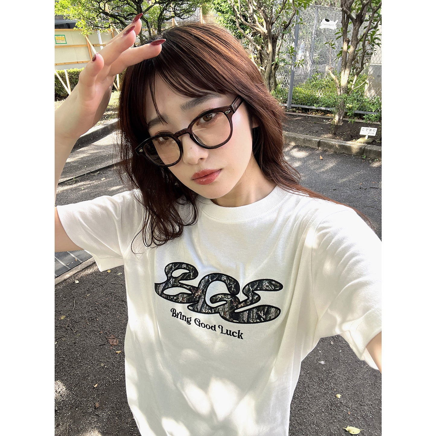TREE CAMO LOGO TEE -OFF WHITE-