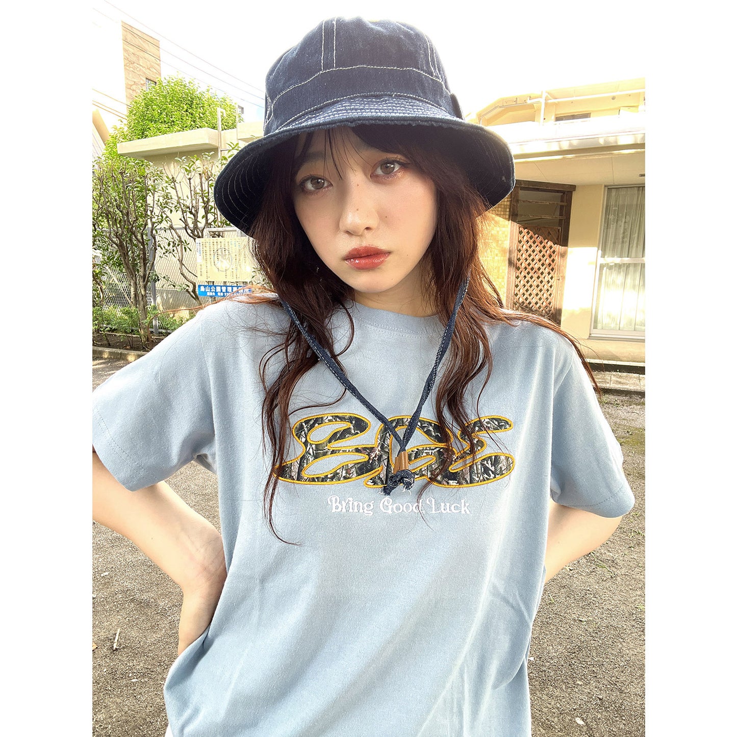 TREE CAMO LOGO TEE -BLUE-
