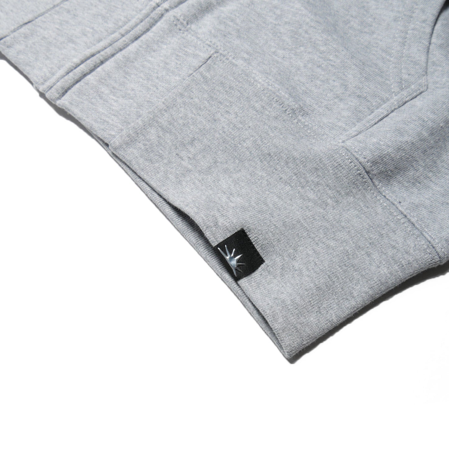 CRACK LOGO ZIP PARKA -GREY-