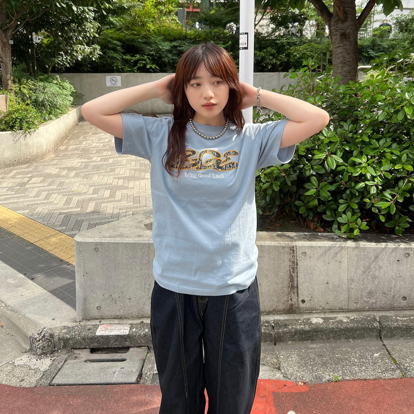 TREE CAMO LOGO TEE -BLUE-