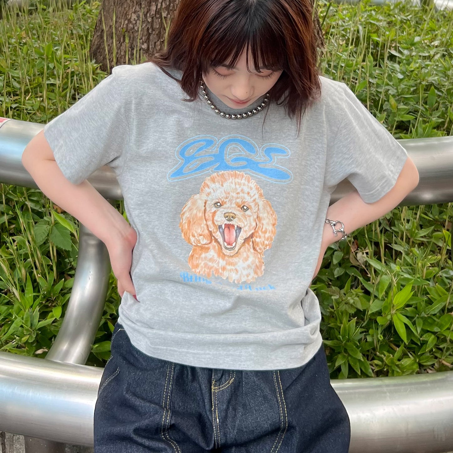 BGL DOG TEE -GREY-