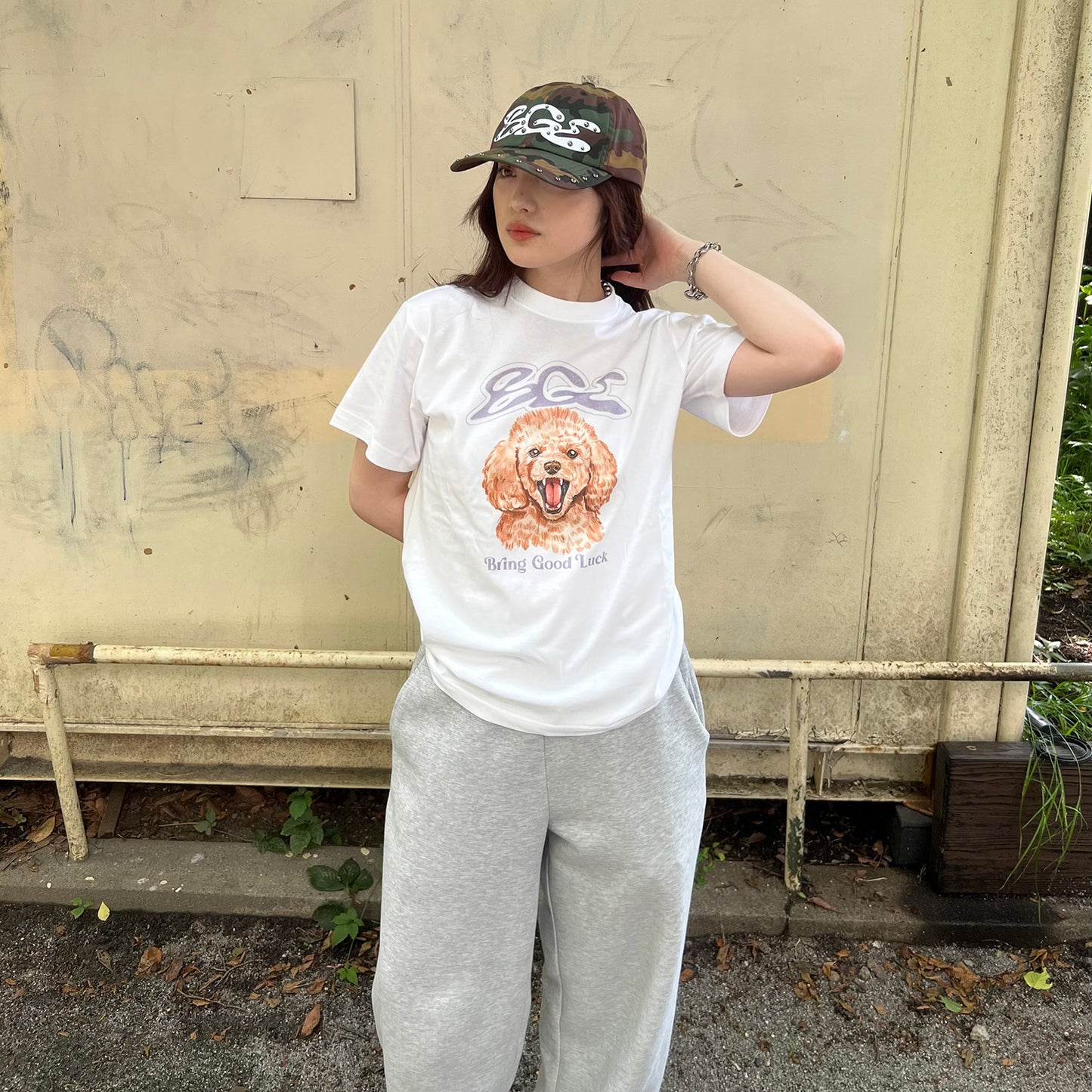 BGL DOG TEE -WHITE-