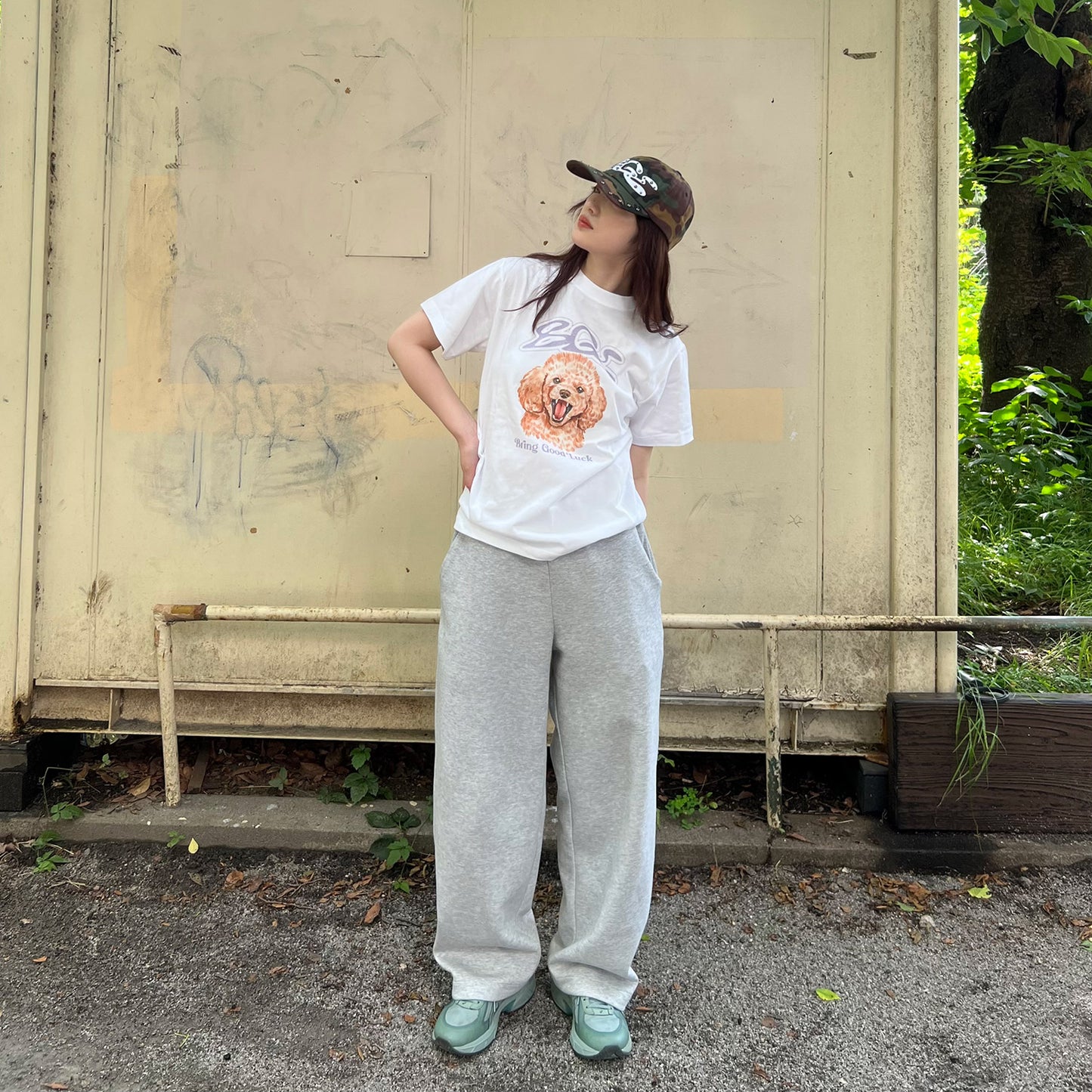 BGL DOG TEE -WHITE-