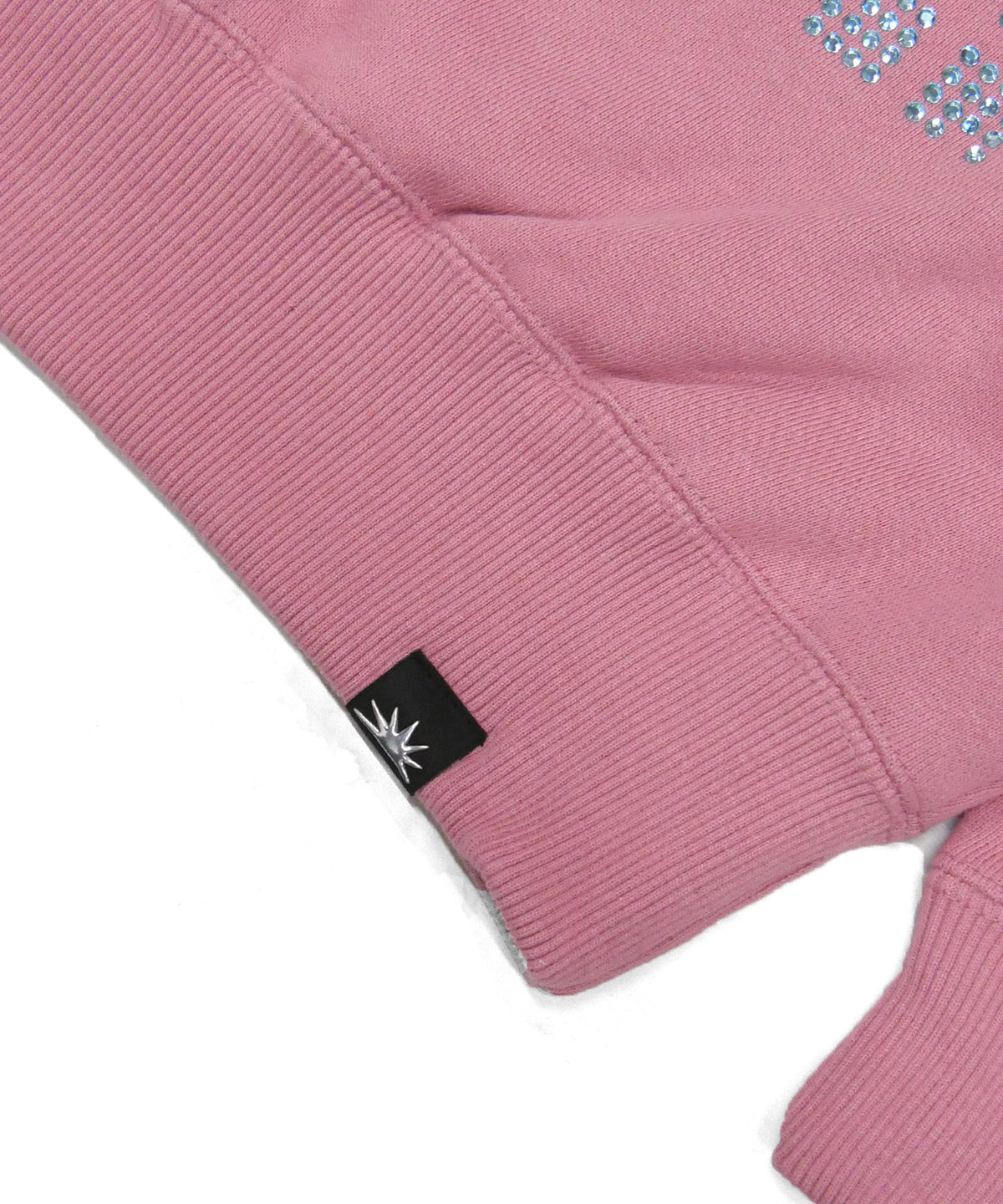 TEXT RHINESTONE SWEAT -PINK-