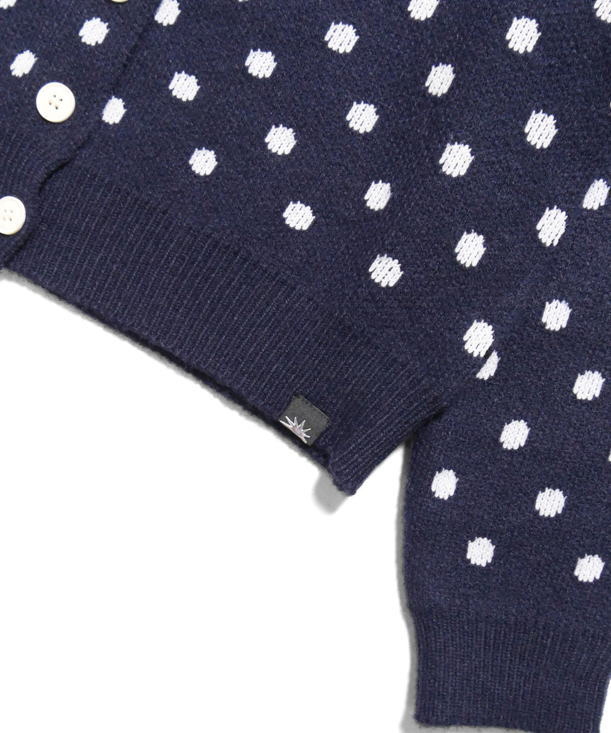 DOT KNIT CARDIGAN -NAVY-