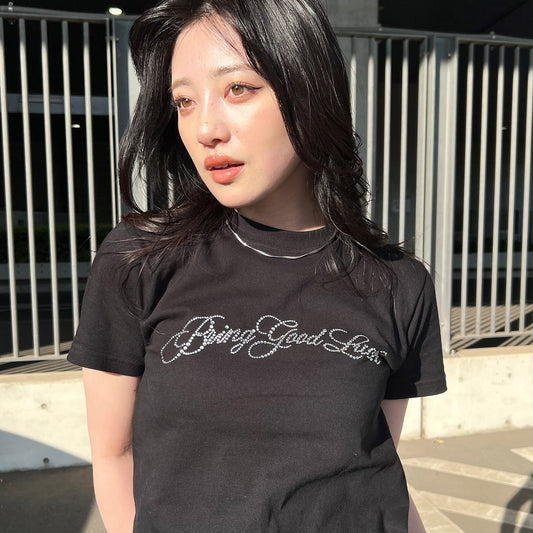 SCRIPT LOGO TEE -BLACK-