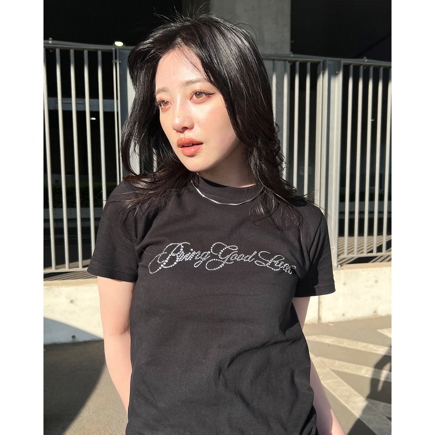 SCRIPT LOGO TEE -BLACK-