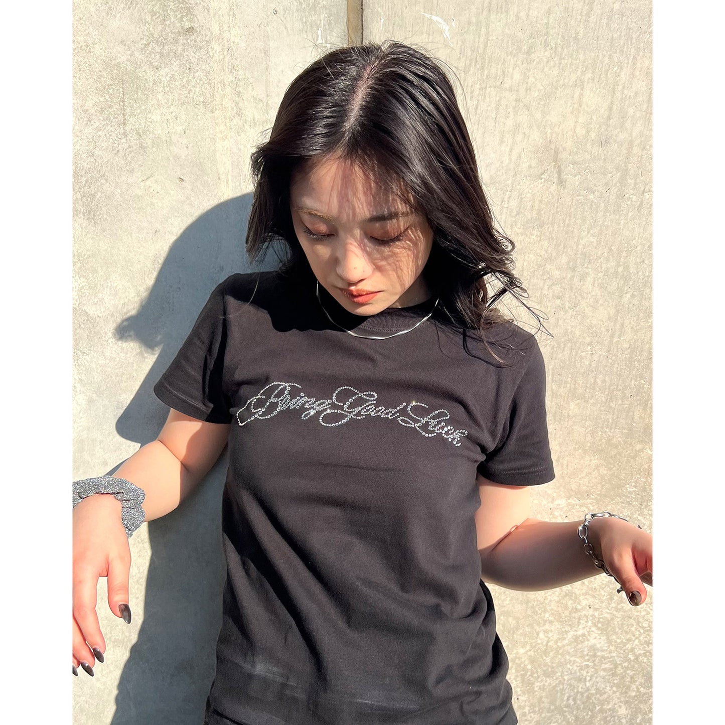 SCRIPT LOGO TEE -BLACK-
