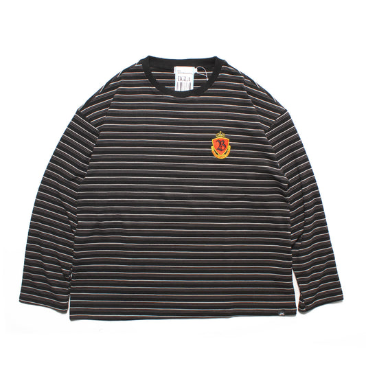 BORDER LS TEE -BLACK-