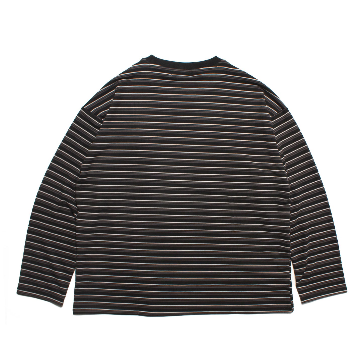 BORDER LS TEE -BLACK-