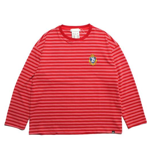 BORDER LS TEE -RED-