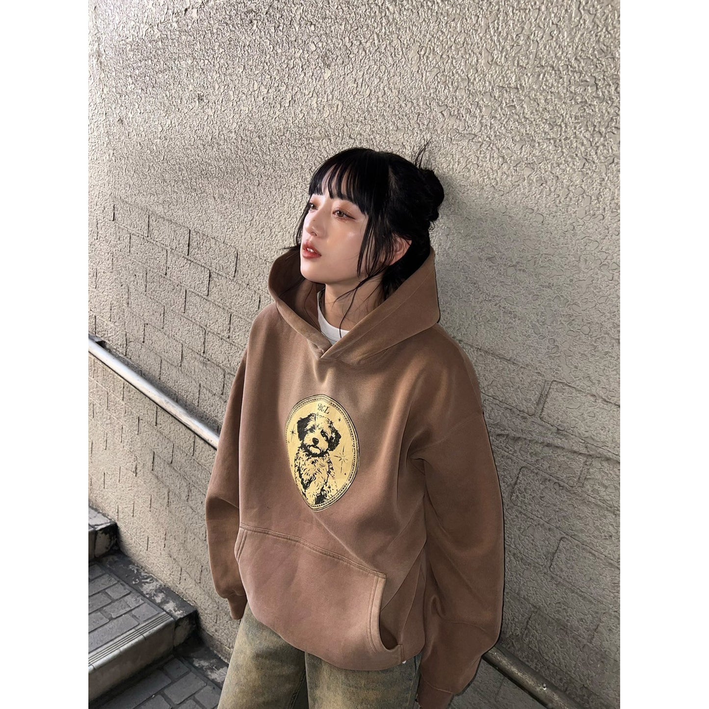 PIGMENT DOG PARKA -BROWN-