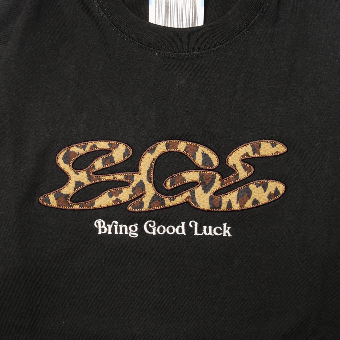 LEOPARD LOGO LS TEE -BLACK-