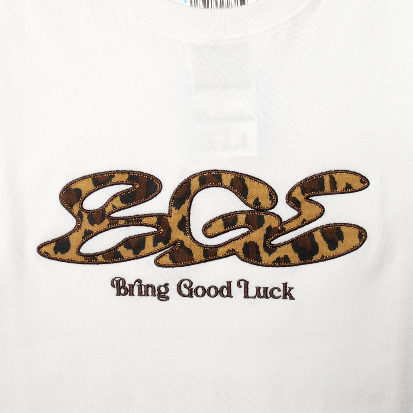 LEOPARD LOGO LS TEE -WHITE-
