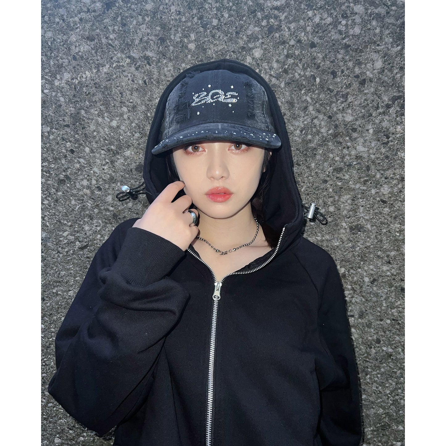 BGL LOGO DAMAGE CAP -BLACK-