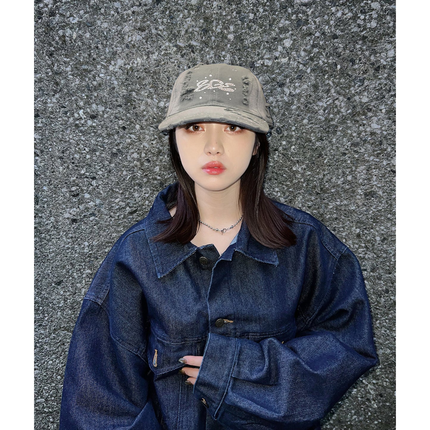 BGL LOGO DAMAGE CAP -KHAKI-