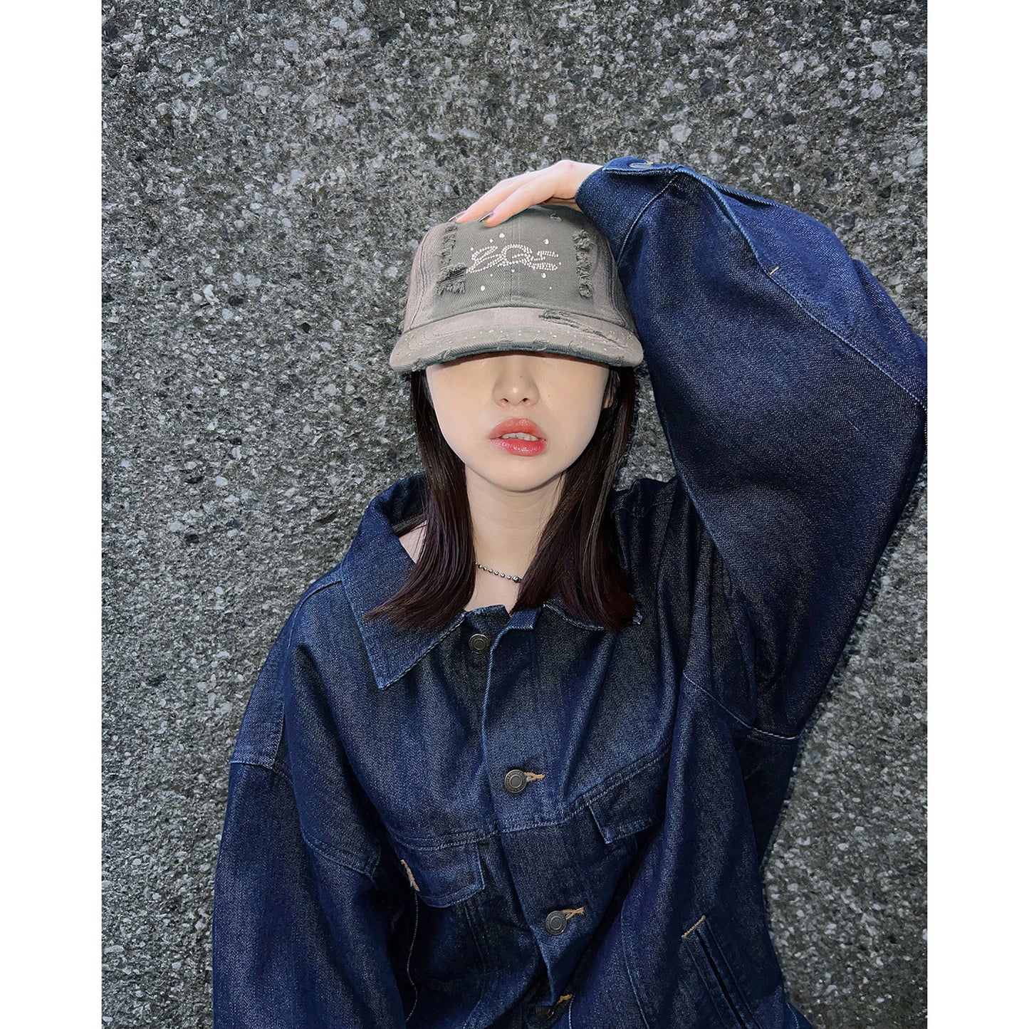 BGL LOGO DAMAGE CAP -KHAKI-