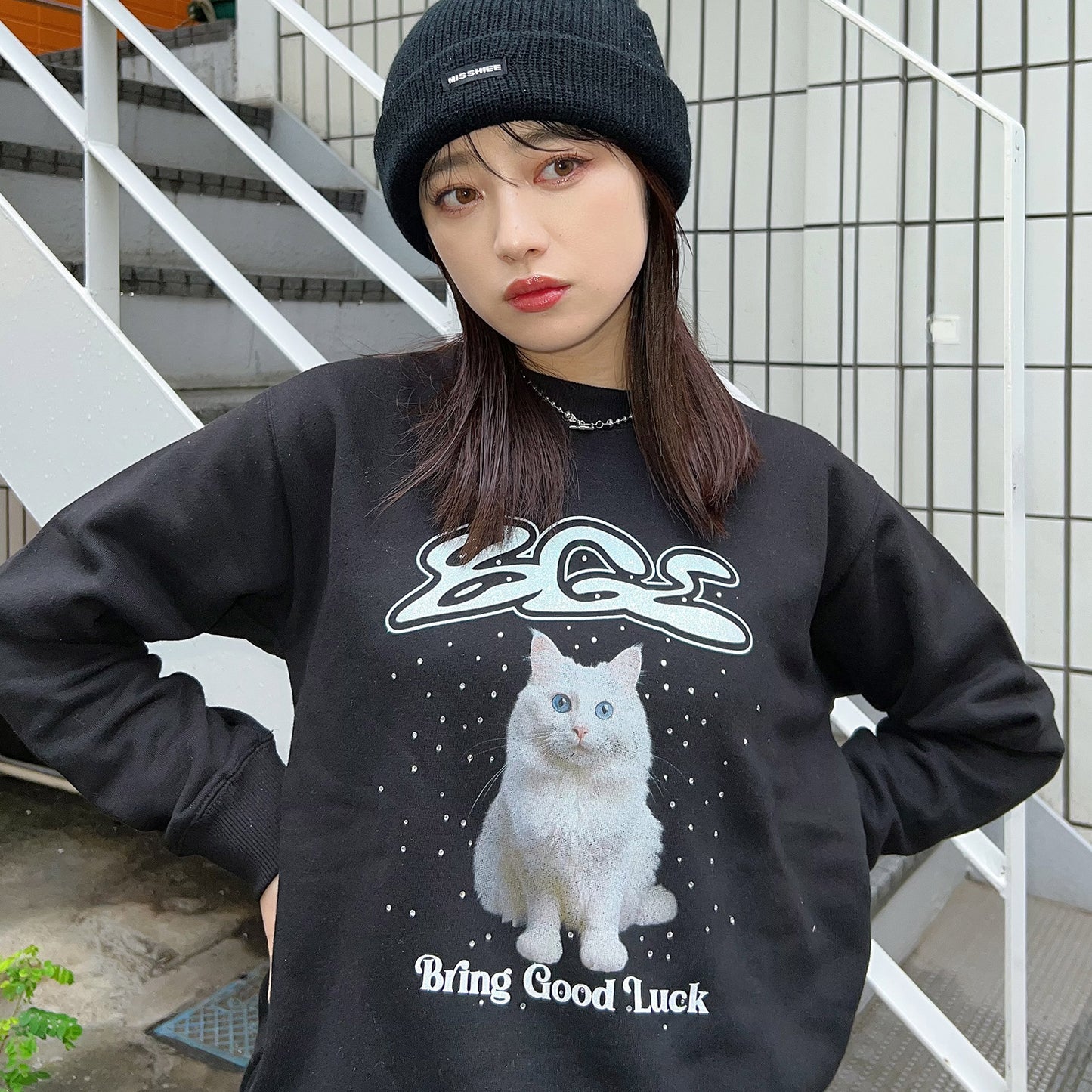 BGL CAT SWEAT -BLACK-