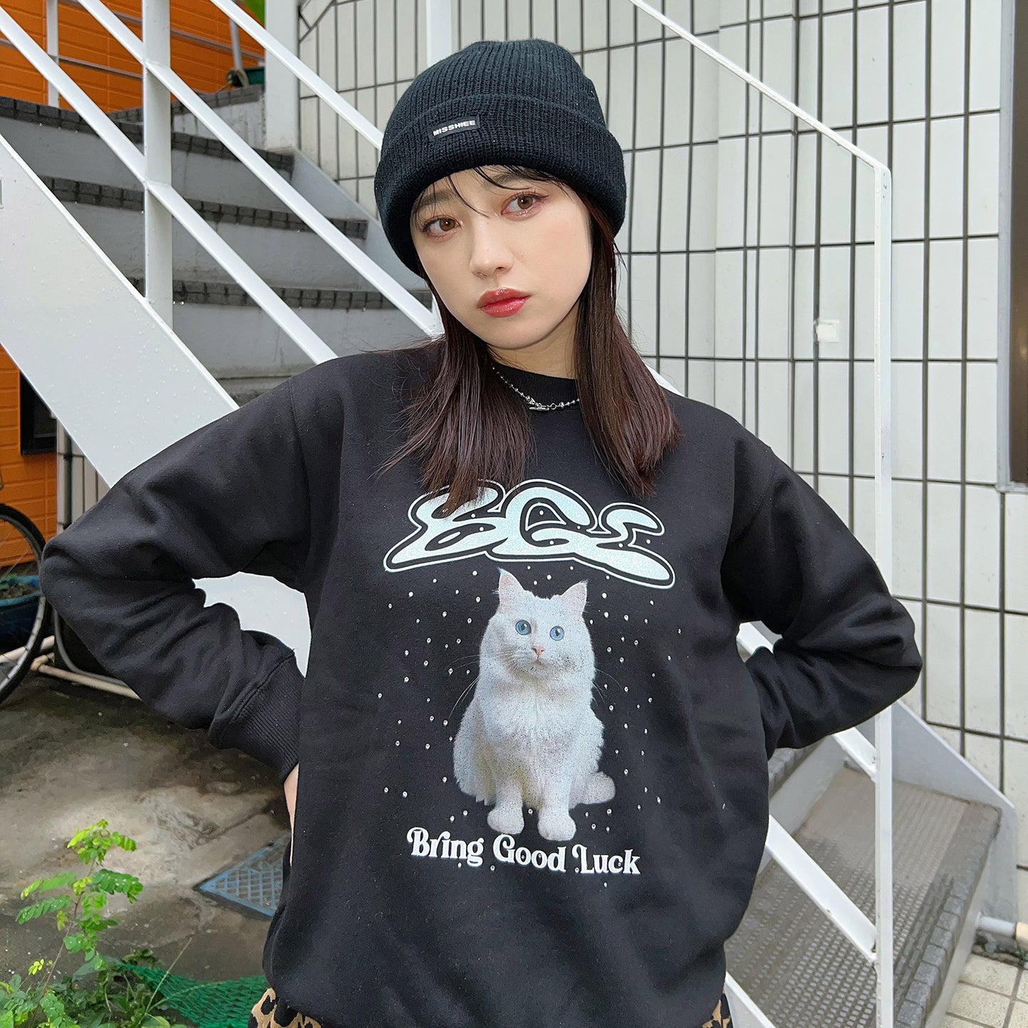 BGL CAT SWEAT -BLACK-