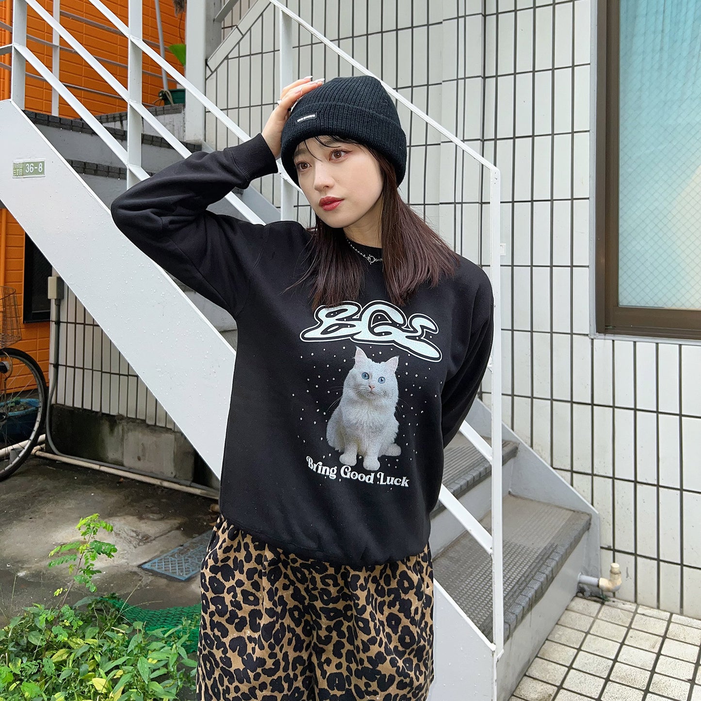 BGL CAT SWEAT -BLACK-
