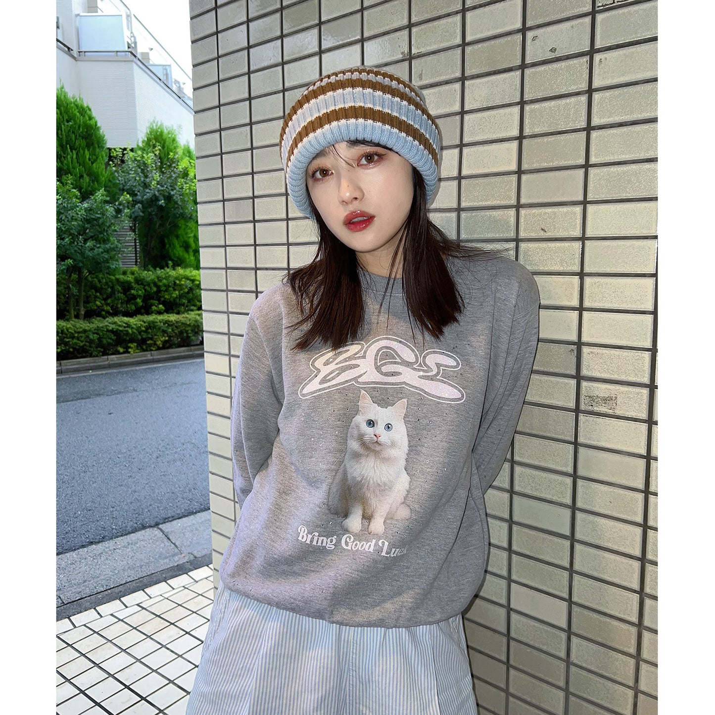 BGL CAT SWEAT -GREY-
