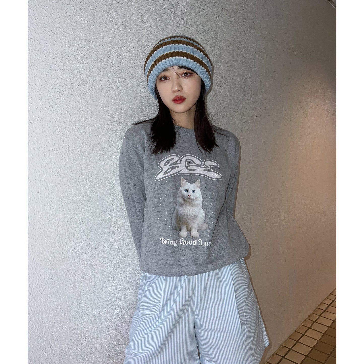 BGL CAT SWEAT -GREY-