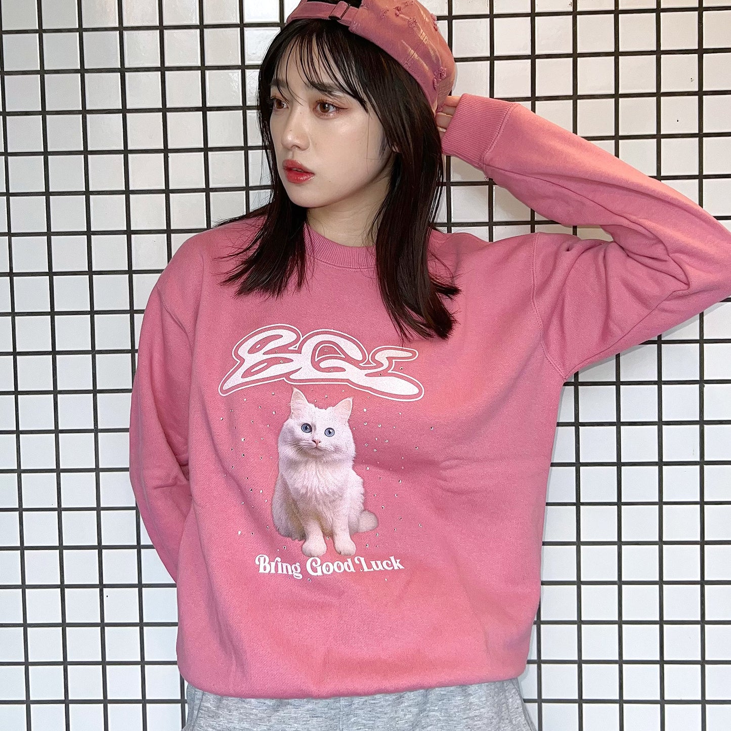 BGL CAT SWEAT -PINK-