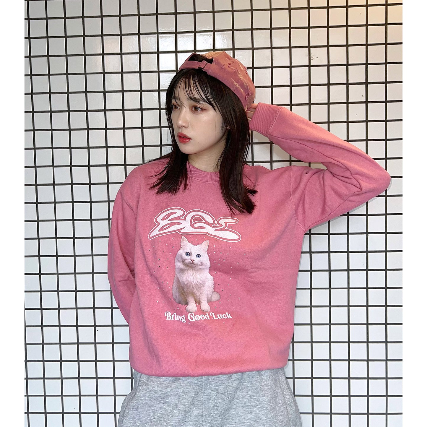 BGL CAT SWEAT -PINK-