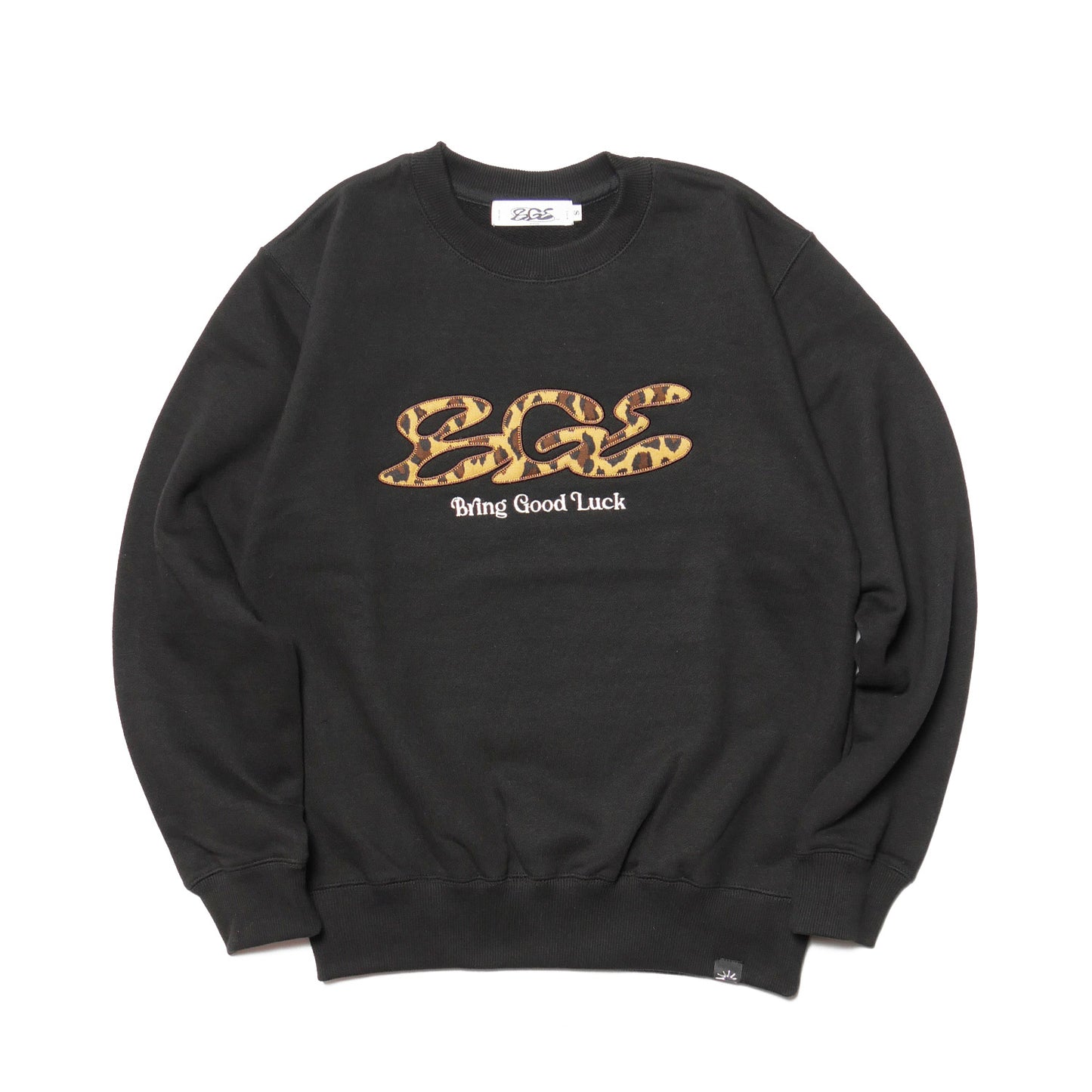 LEOPARD LOGO SWEAT -BLACK-