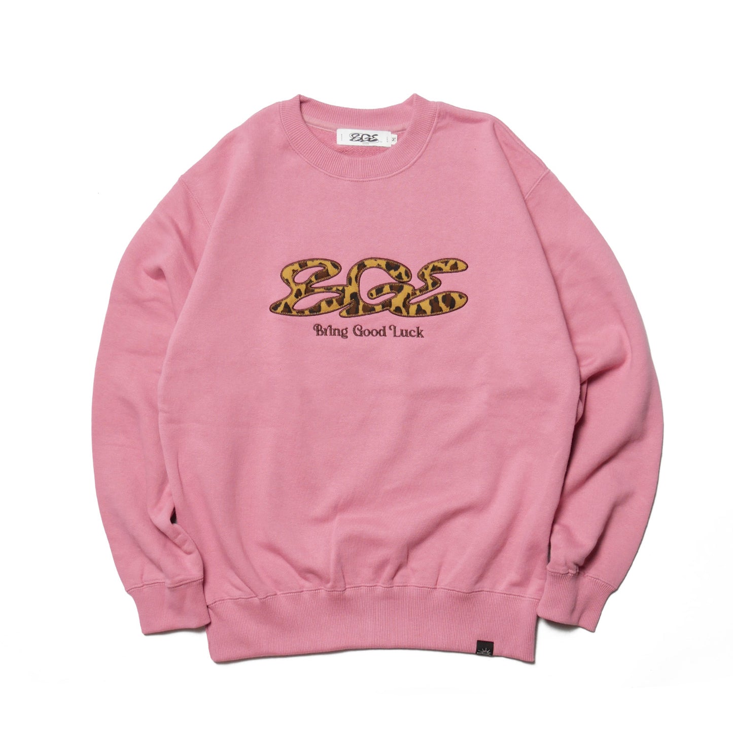 LEOPARD LOGO SWEAT -PINK-