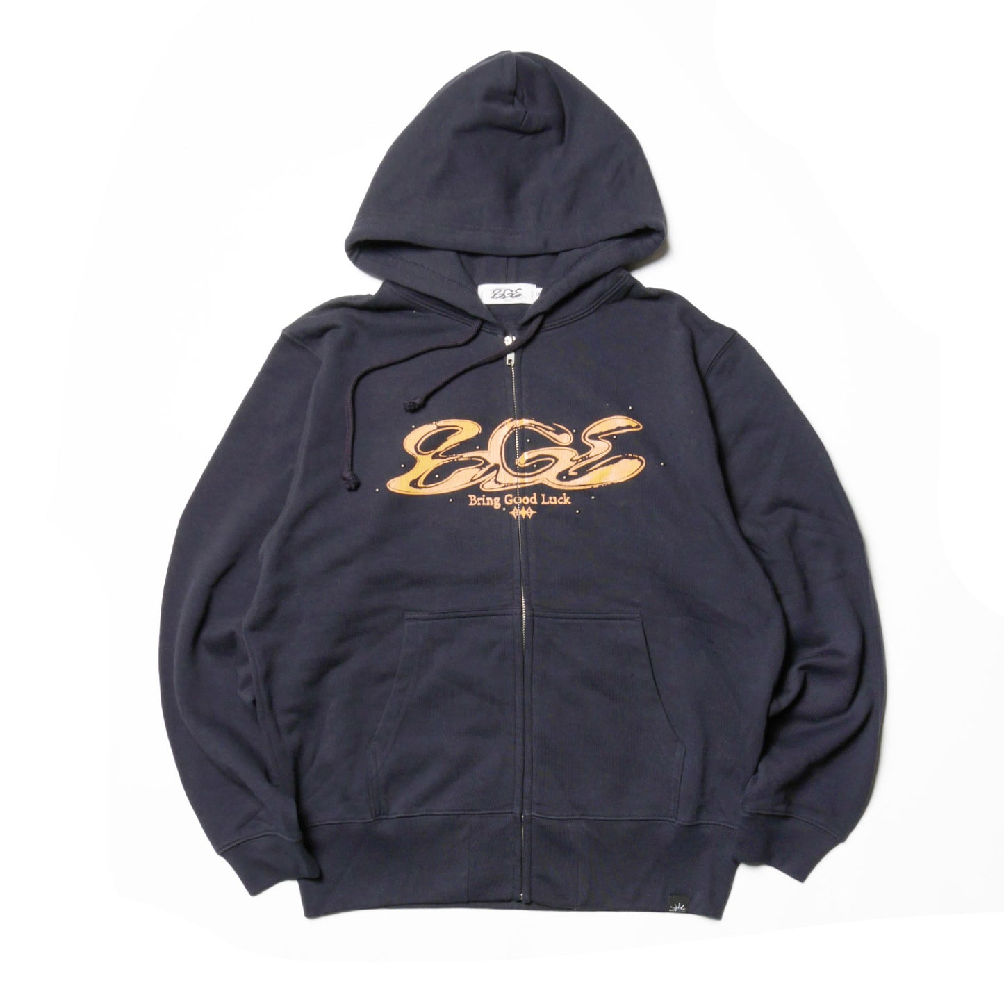 CRACK LOGO ZIP PARKA -NAVY-