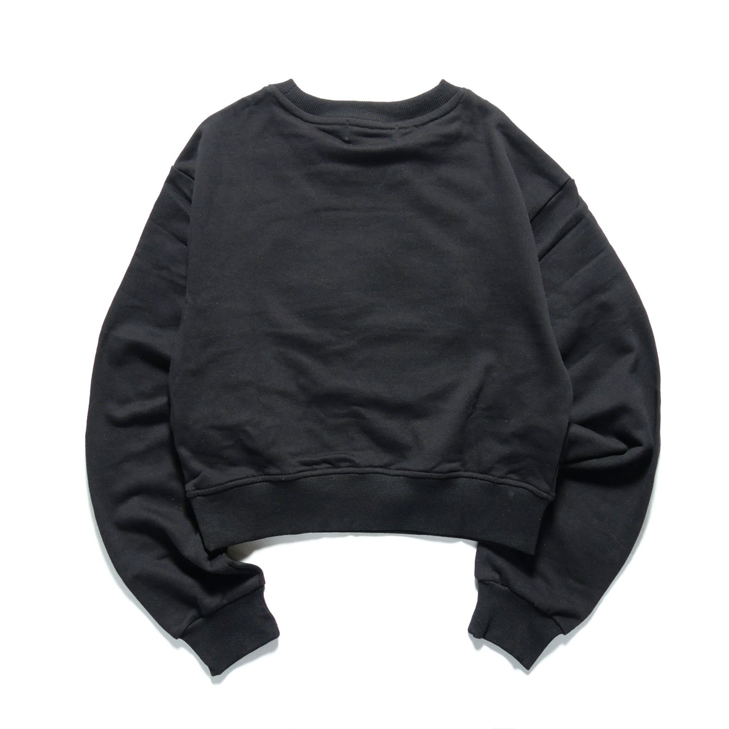 PINK LEOPARD LOGO SWEAT -BLACK-