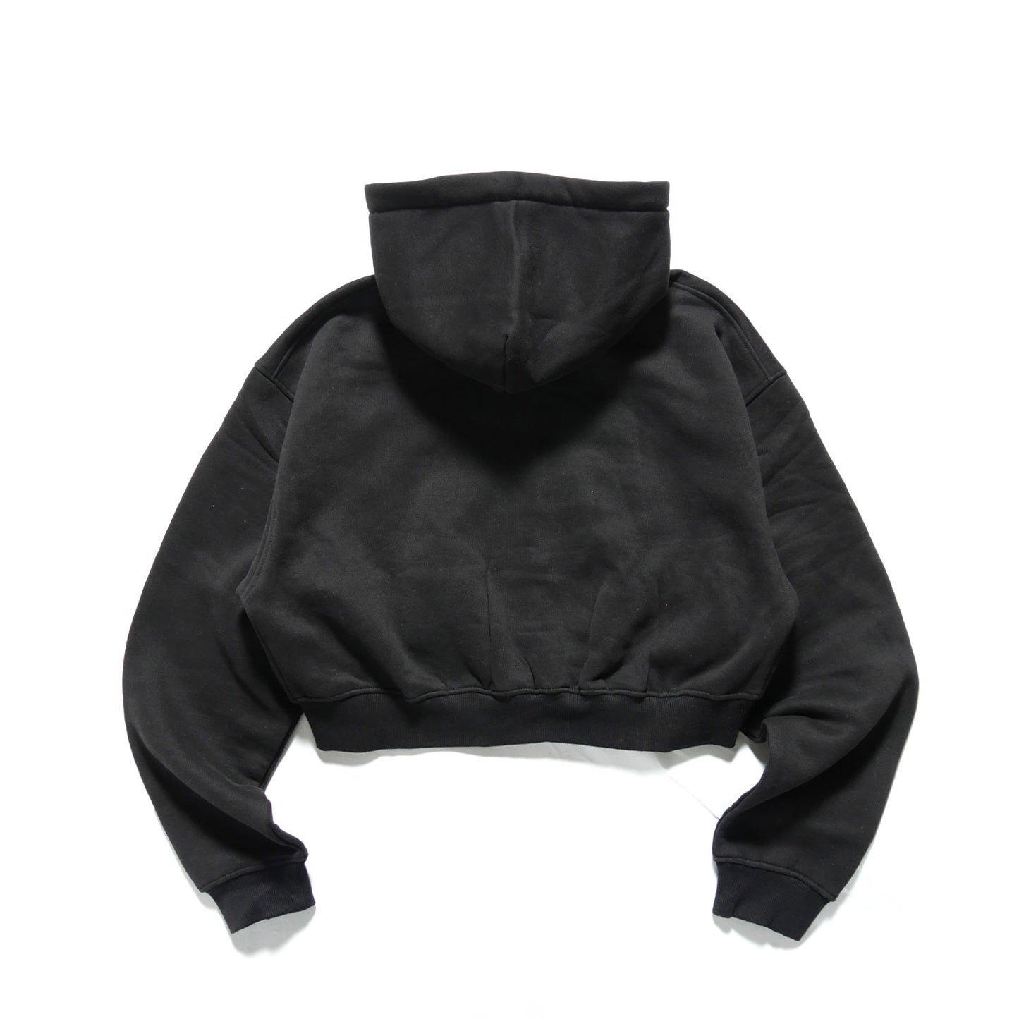 METALLIC LOGO ZIP PARKA -BLACK-