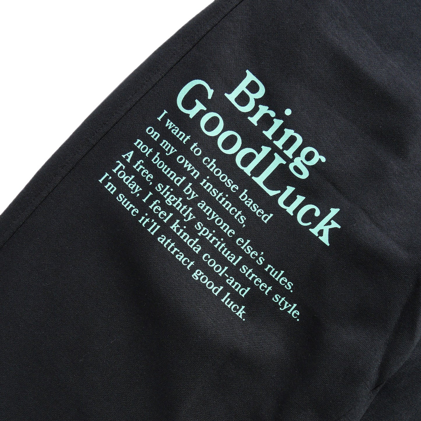 PRINT SWEAT PANTS -BLACK-