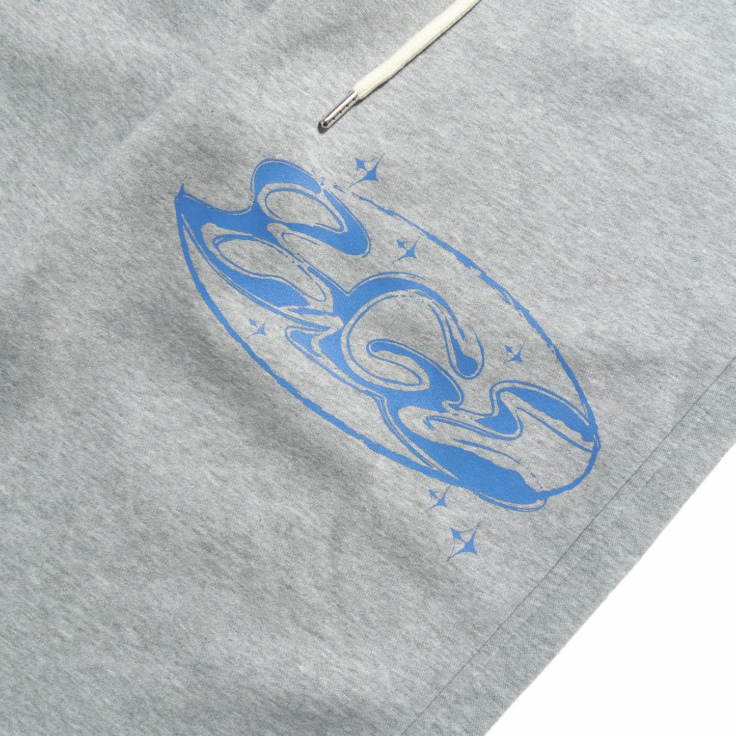 PRINT SWEAT PANTS -GREY-