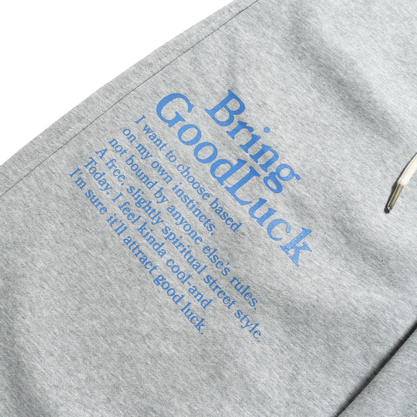 PRINT SWEAT PANTS -GREY-