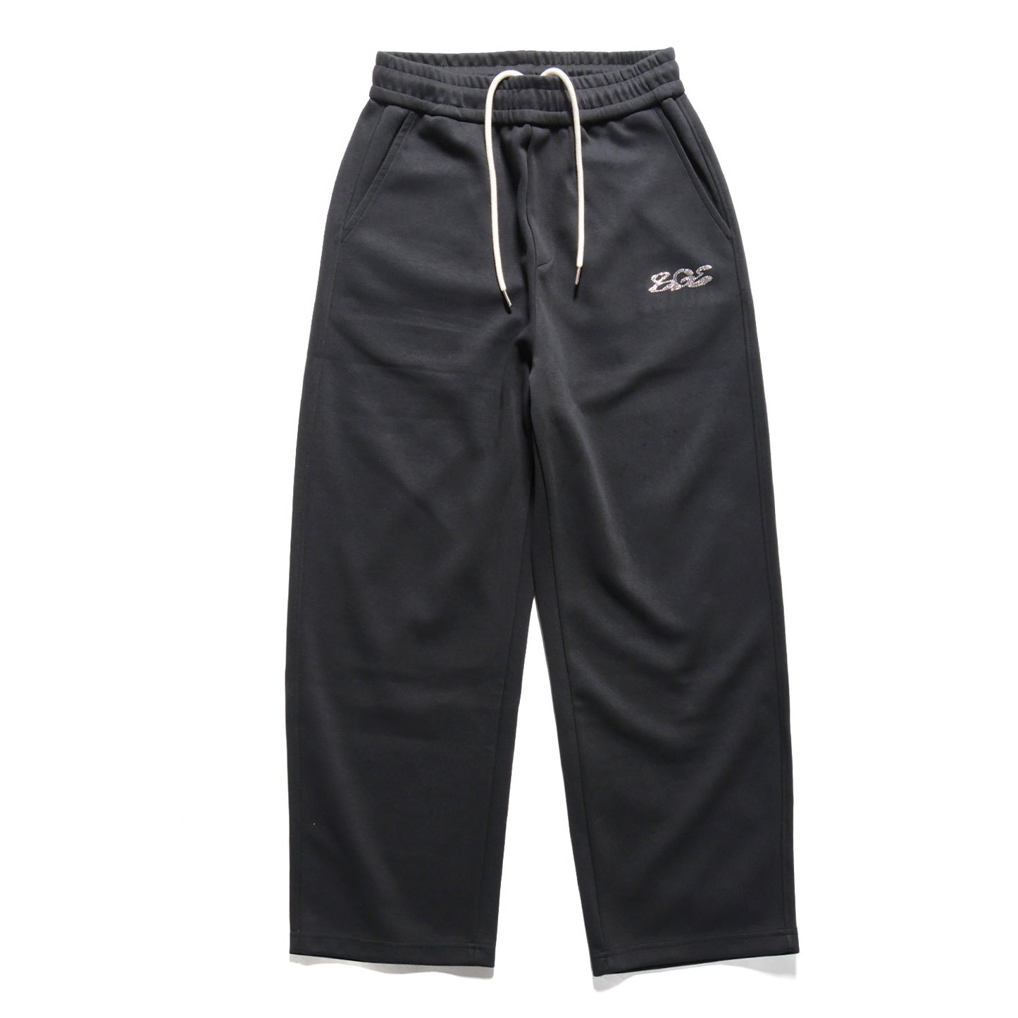 RHINESTONE SWEAT PANTS -BLACK-