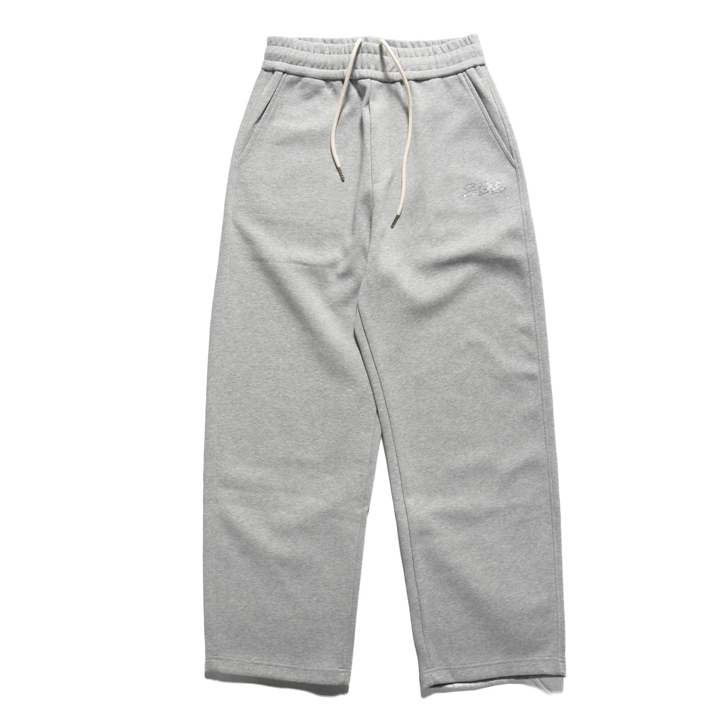 RHINESTONE SWEAT PANTS -GREY-