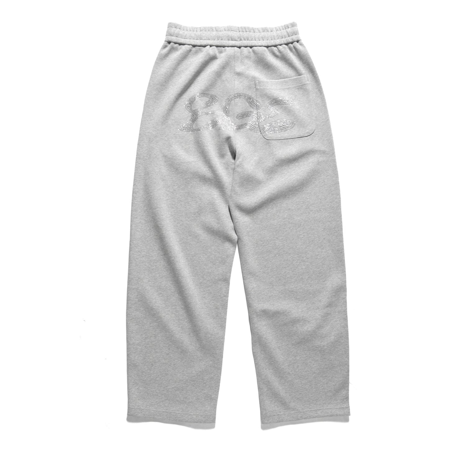 RHINESTONE SWEAT PANTS -GREY-