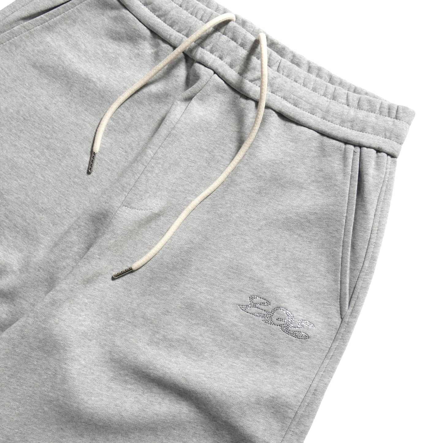 RHINESTONE SWEAT PANTS -GREY-
