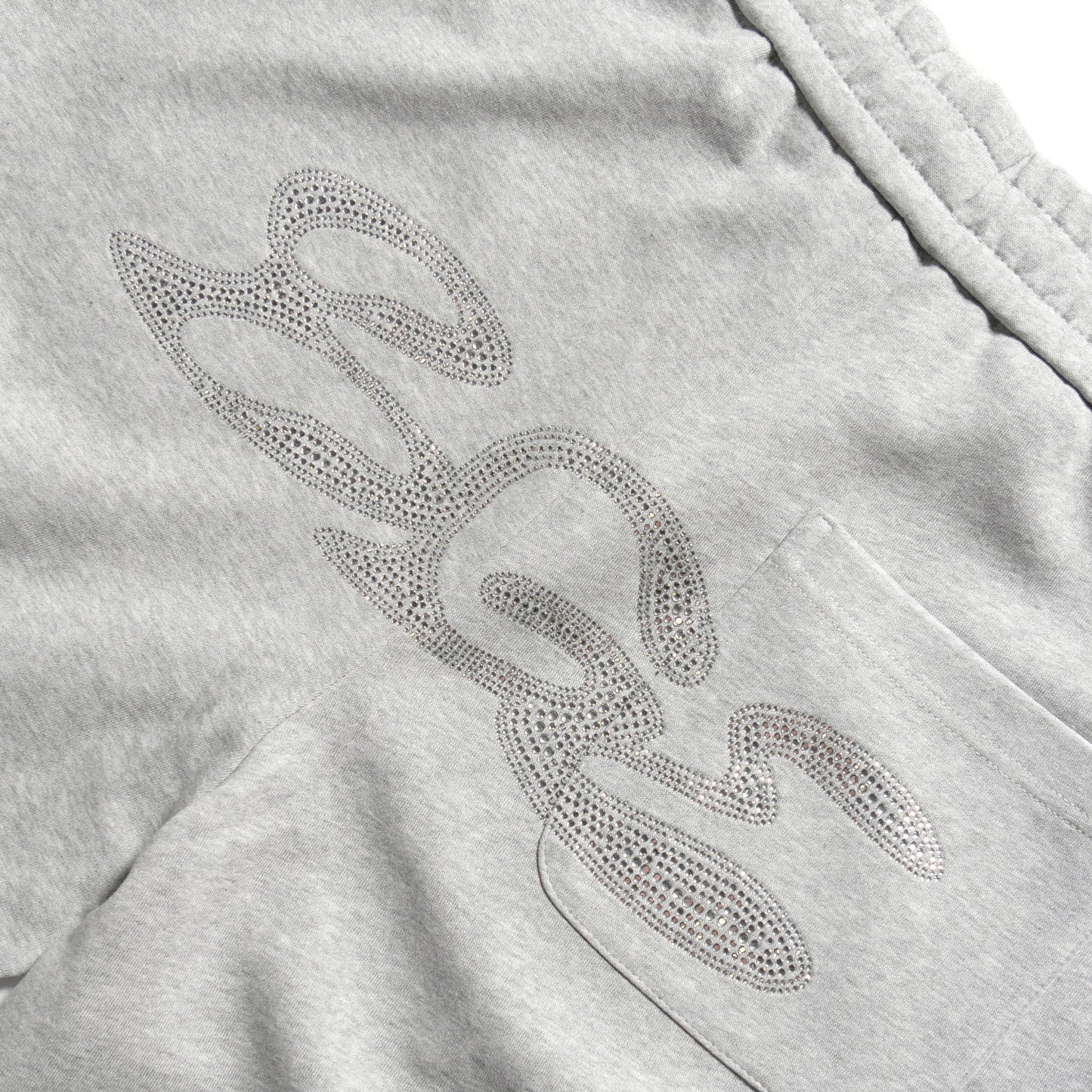RHINESTONE SWEAT PANTS -GREY-