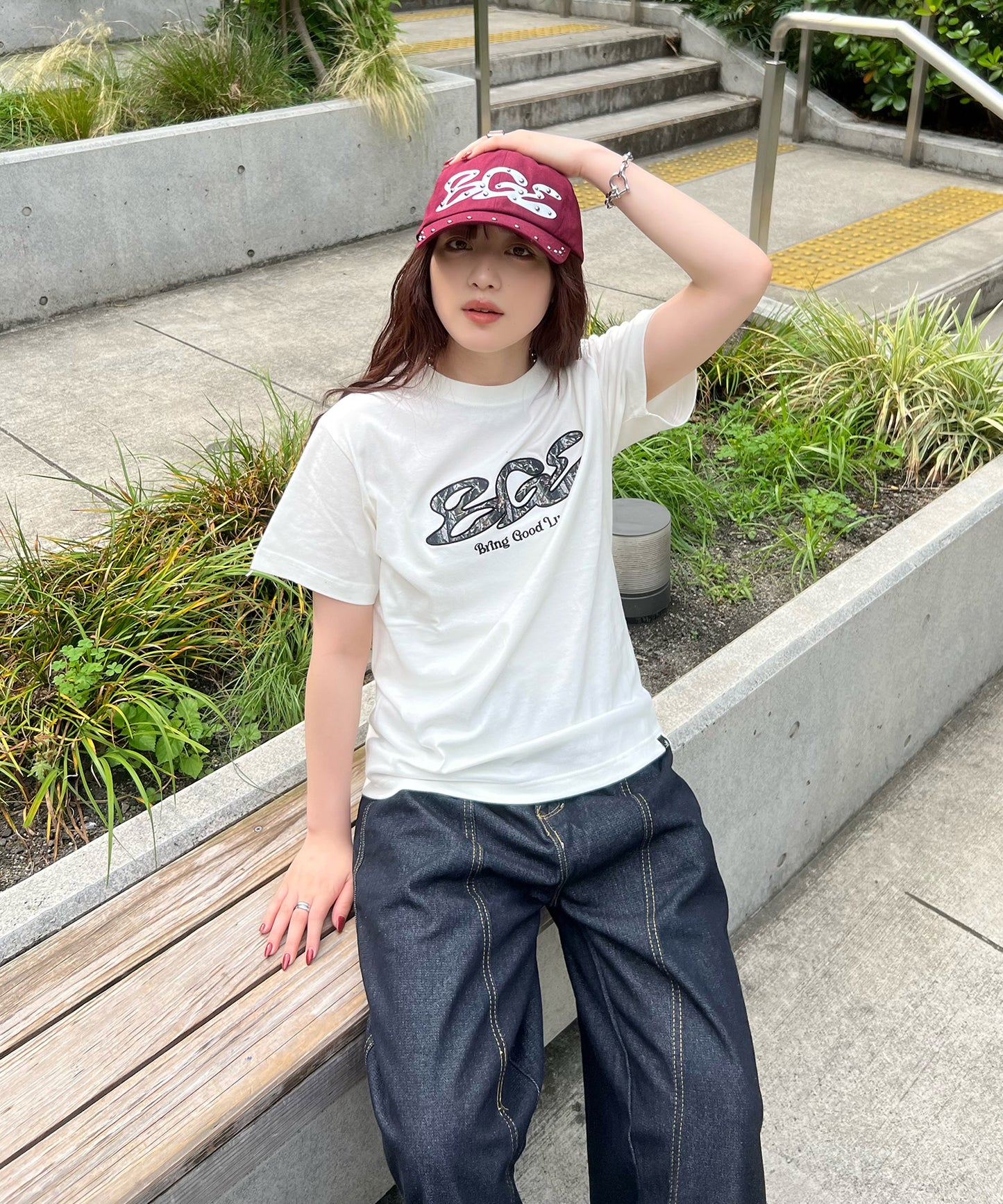 TREE CAMO LOGO TEE -OFF WHITE-