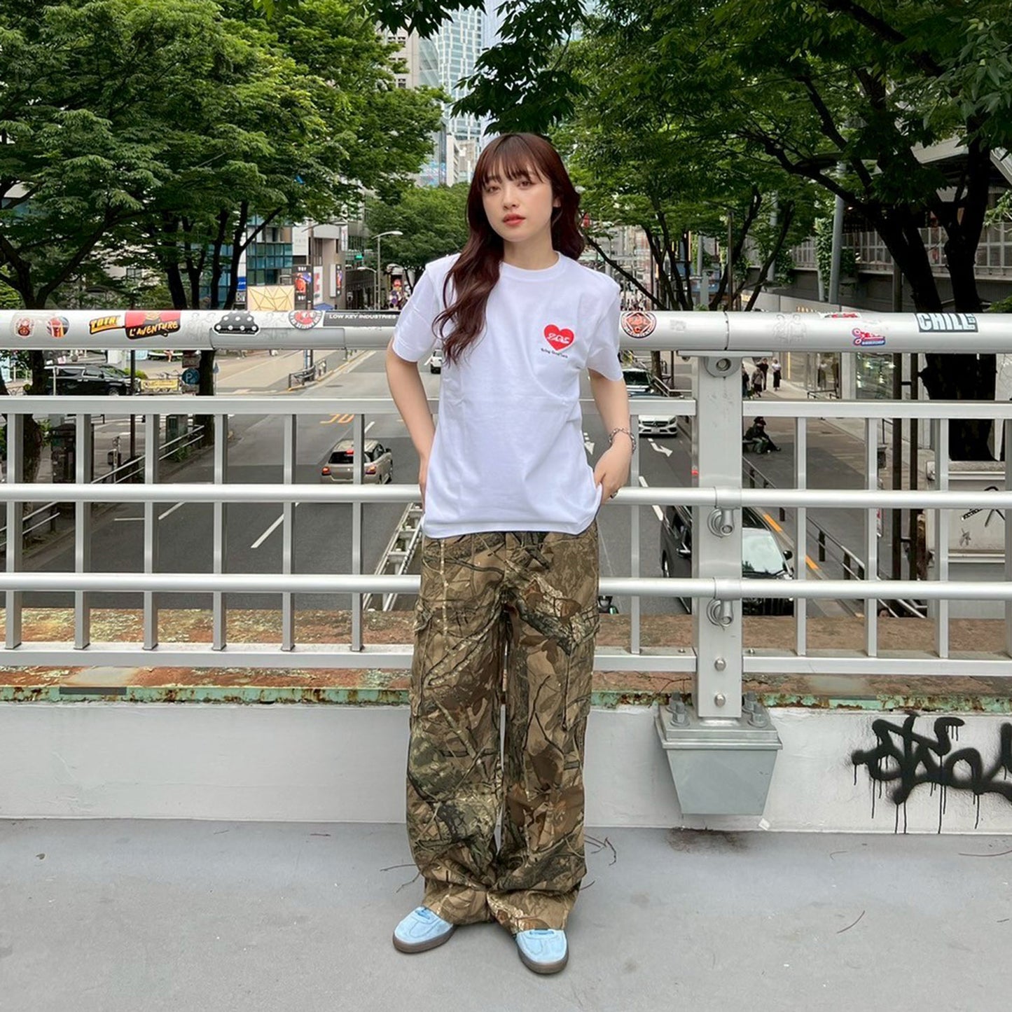 BIG HEART LOGO TEE -WHITE-