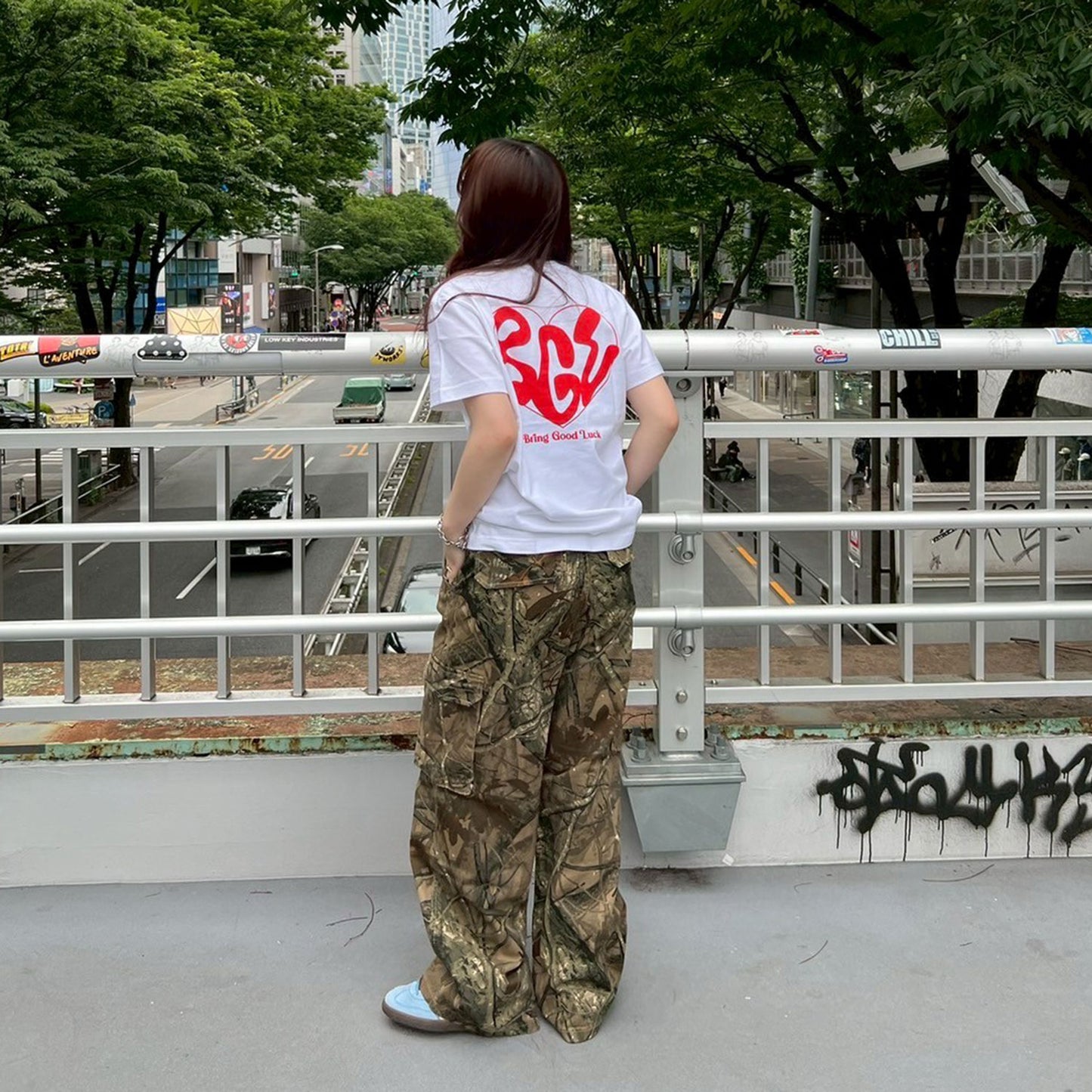 BIG HEART LOGO TEE -WHITE-