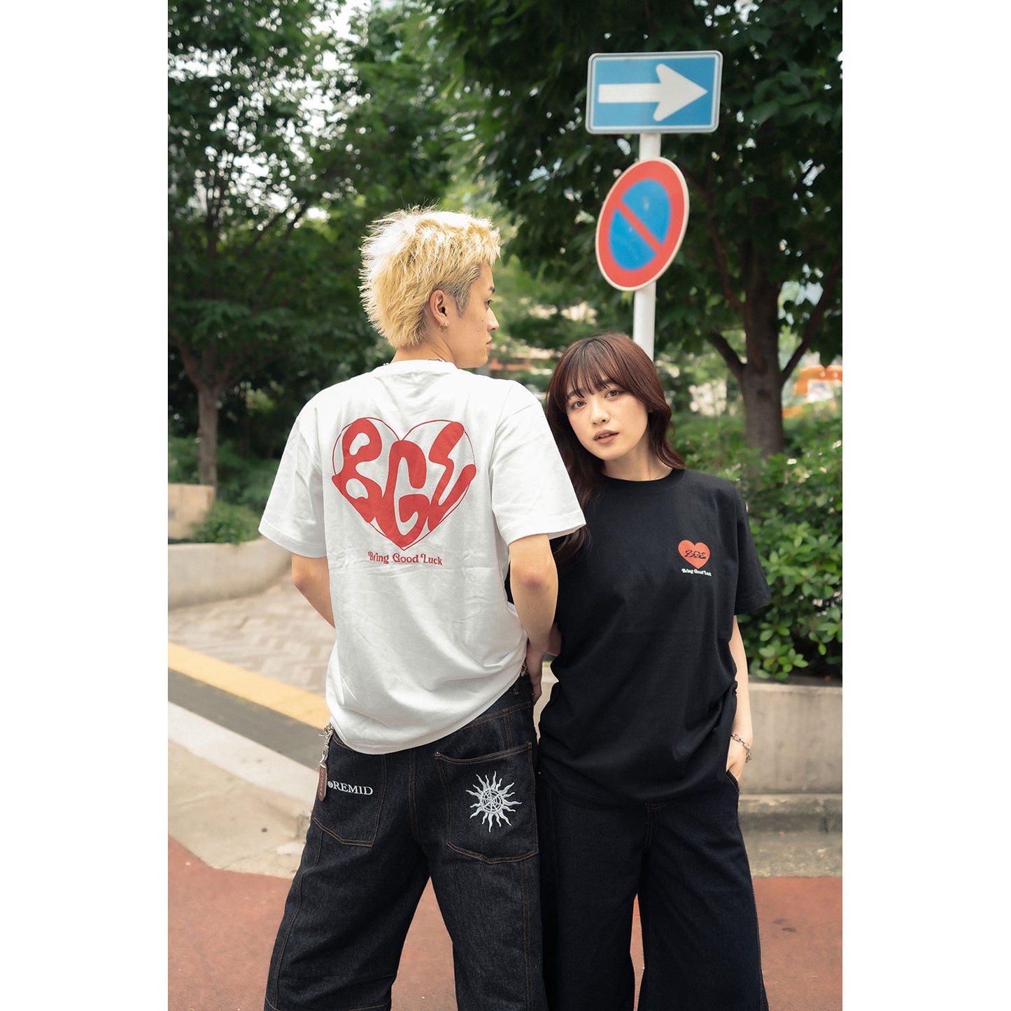 BIG HEART LOGO TEE -WHITE-