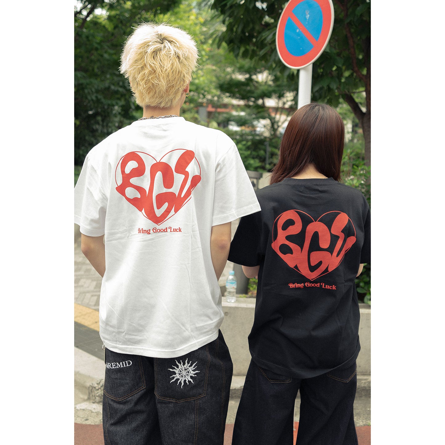 BIG HEART LOGO TEE -WHITE-