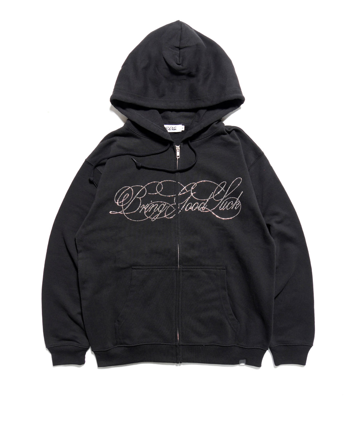SCRIPT LOGO ZIP PARKA -BLACK-