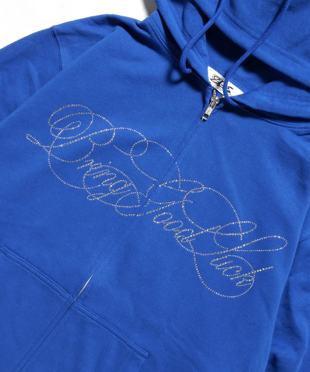 SCRIPT LOGO ZIP PARKA -BLUE-
