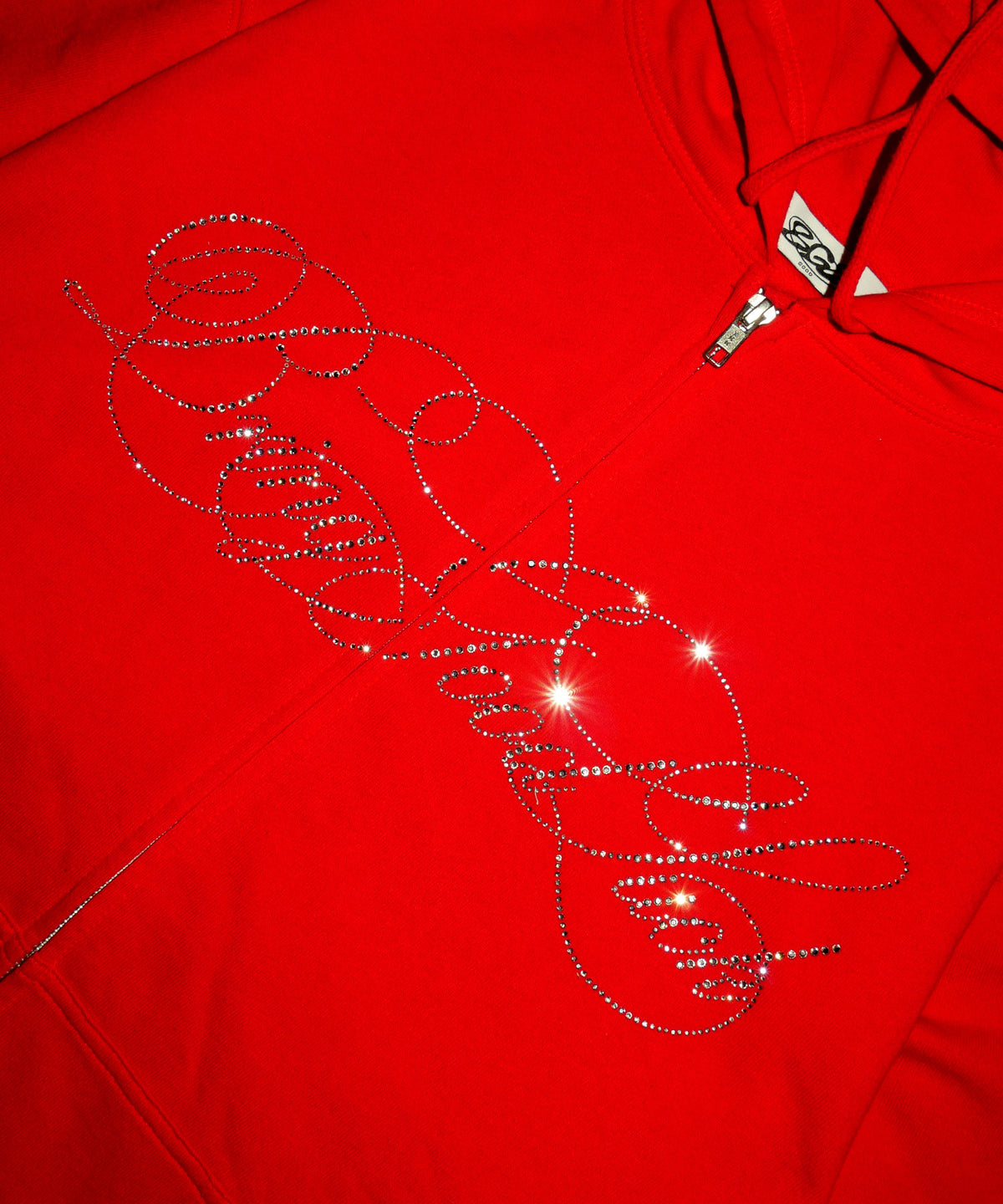 SCRIPT LOGO ZIP PARKA -RED-