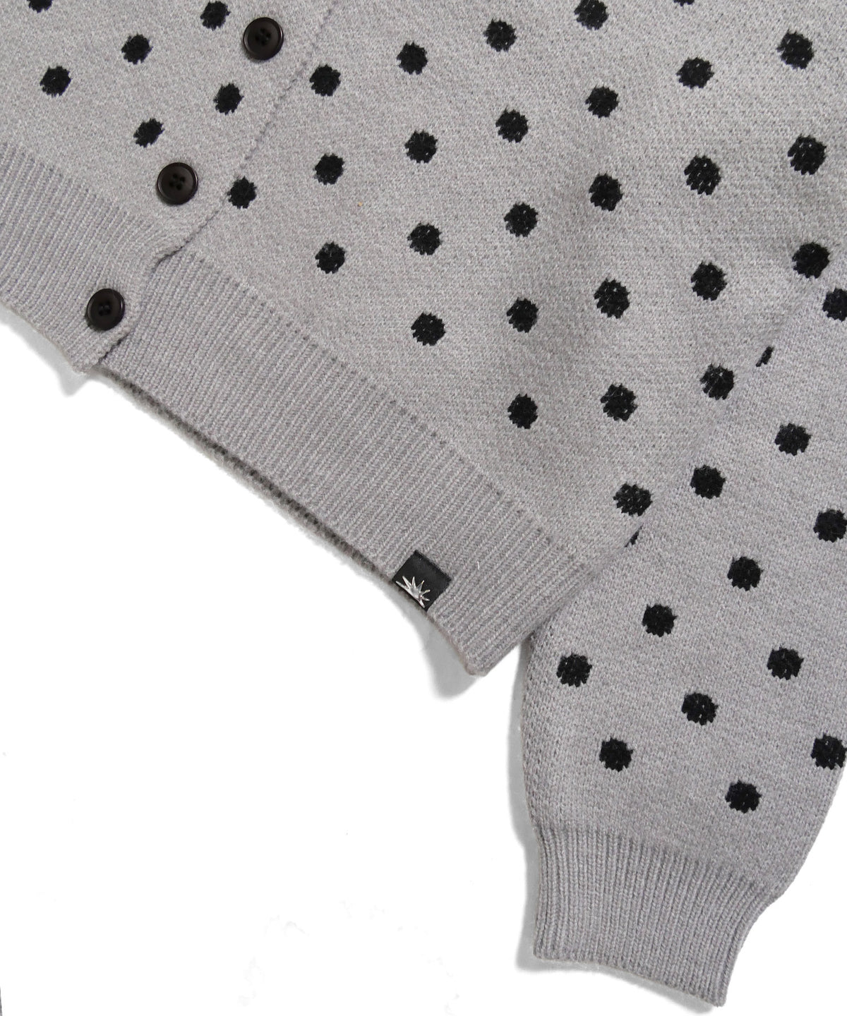 DOT KNIT CARDIGAN -GREY-